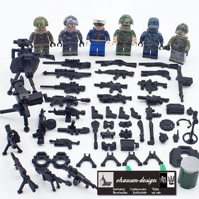 Armee Soldaten Bausteine US-Army SWAT Werkzeug Militär viel Zubehör Cobi kompatibel