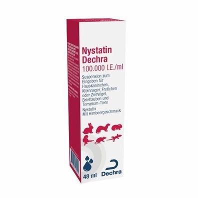 Dechra Nystatin 100.000 I.E. / ml 48 ml für Kleintiere bei Hefepilzinfektionen