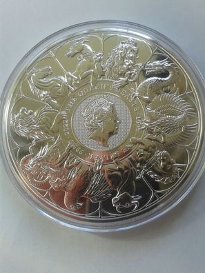 10£ 2022 10 Pfund 2022 Großbritannien 10 Unzen Silber queens beasts completer coin