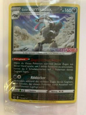 Pokemon Promo Karte Galar-Barrikadax Holo 119/202 Schwert & Schild Deutsch OVP