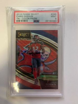 Panini Select 2018 Chris Godwin Tri Color Prizm PSA 9 MINT