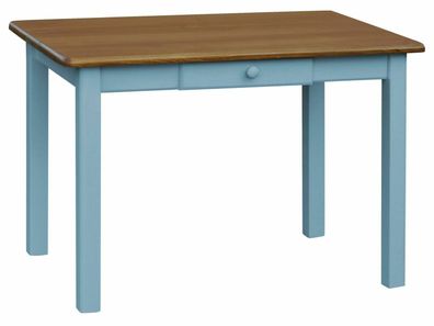 Blau Esstisch Speisetisch Tisch Kiefer Neu Farbe Eiche Mit Schublade