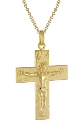 trendor Schmuck Halskette mit Kreuz Gold auf Silber 925 Männer-Collier 51960