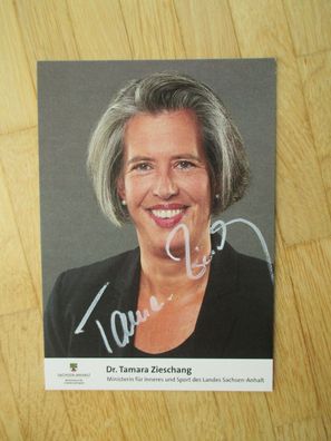 Sachsen-Anhalt Ministerin CDU Dr. Tamara Zieschang - handsigniertes Autogramm!!!