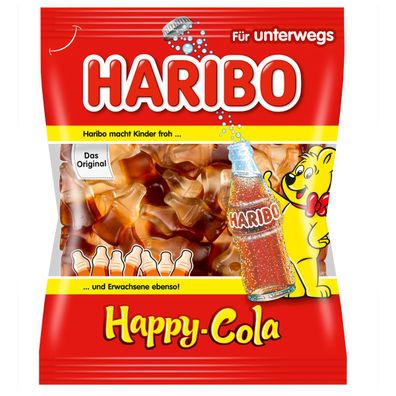 Haribo Happy Cola Fruchtgummi Flaschen mit Cola Geschmack 100g