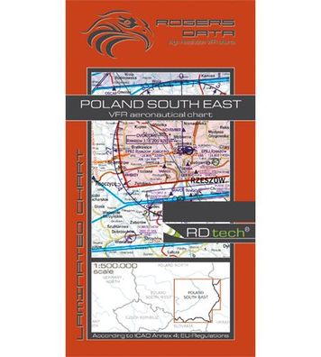VFR Flugkarte Polen Süd Ost 2020 für Motorflug 1:500000 laminiert Rogers Data