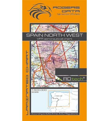 VFR Flugkarte Spanien Nord West 2020 Motorflug 1:500000 laminiert Rogers Data