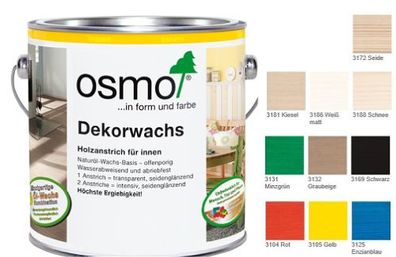 OSMO Dekorwachs Holzanstrich für innen in vers. Farben Wachs Farbe