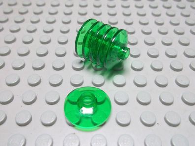 Lego 6 Schüssel transparent grün 2x2 mit Loch Nummer 4740