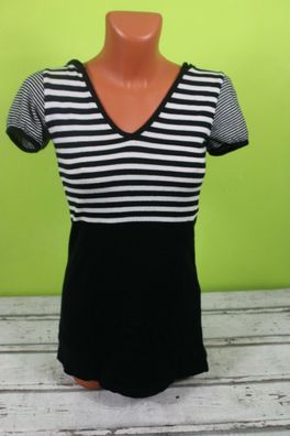 Orsay Pulli XS 34/36 Pullover Tunika Strick Kapuze schwarz Damenshirt Longshirt