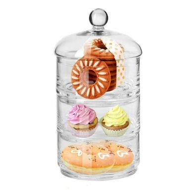 Krosno Glasbehältern Keksglas mit Deckel | 30 cm | Handwäsche | Handgemacht