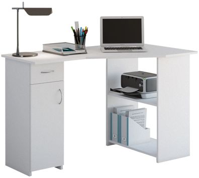 Schreibtisch Computer PC Laptop Büro Tisch Arbeitstisch Bürotisch weiß