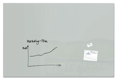 SIGEL GL231 Glas Whiteboard Artverum grau 180x120 cm Magnetboard Magnettafel