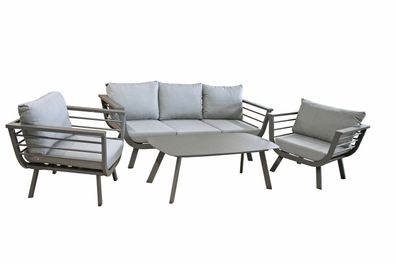 Sitzgarnitur Sitzgruppe Holz Garten Lounge Set Gartenmöbel Massiv Tisch Sofa