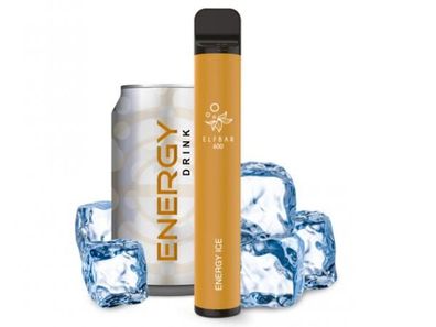 10x Elf Bar 600 - "Energy Ice" (Energie, Eis) E-Shisha - 600 Züge