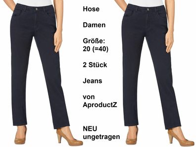 Hose Damen Größe: 20 (=40), 2 Stück Jeans von AproductZ. NEU, ungetragen.