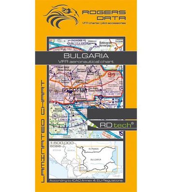 Rogers Data VFR Flugkarte Bulgarien 1:500.000, laminiert