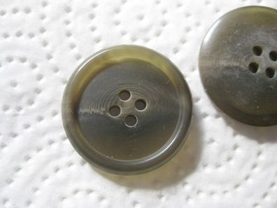 1 Kunststoffknöpfe Knopf braun marmoriert Rand beige 23x3mm 4 Loch Nr. 3125