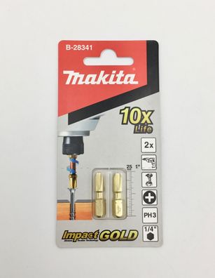 Makita Bit PH3 Impact Gold Torsion 25mm / 2 Stück B-28341