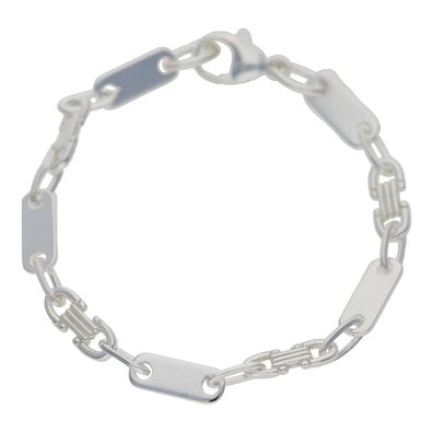 JuwelmaLux Plattenketten Armband 925/000 Sterling Silber JL39-03-0356