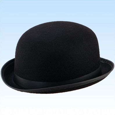 Melone Gr. 58 schwarzer Bowler Hut für Hochzeiten Reiterhut Butler Fasching