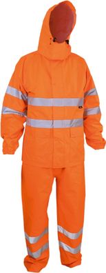 Warnschutz-Regenanzug Orange Größe XL