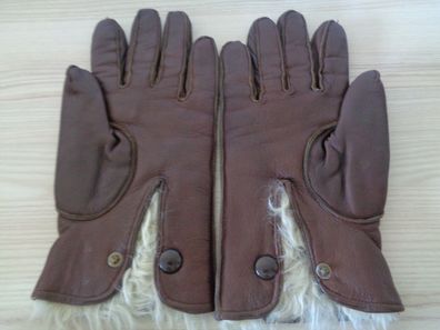 Handschuh aus Leder Größe 8 1/2 braun gefüttert