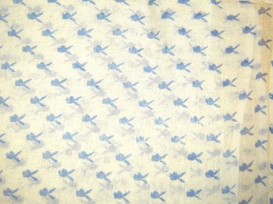 großes Tuch Baumwolle weich leicht Bunny weiß hellblau 92 x 92 cm Zp