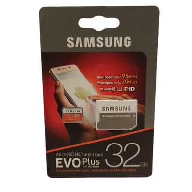 Samsung EVO Plus 32GB Micro SD SDHC UHS-1 Class 10 95MB/ s + SD Adapt. / Mod.2017