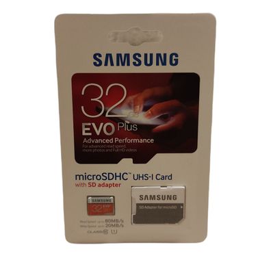 Samsung EVO Plus 32GB Micro SD SDHC UHS-1 Class 10 + SD Adapter MB-MC32DA