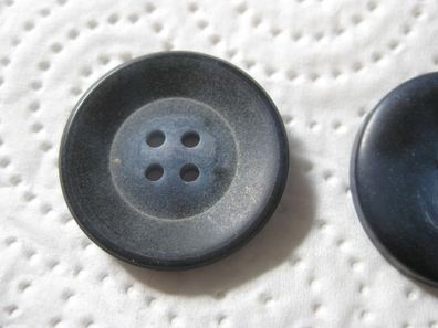1 Kunststoffknöpfe Knopf dunkelblau marmoriert 25x4mm 4Loch Nr. 3110