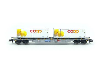 Containertragwagen SSB Cargo coop® SSB Cargo, Minitrix N 15492 neu OVP
