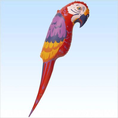 Aufblasbarer Papagei 1,1m aufblasbar Vogel Dekoration Tier Deko aufblasen Tiere