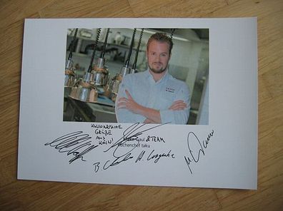 Sternekoch Mirko Gaul & sein Team - handsignierte Autogramme!!!