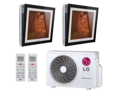 LG Multi Split Klimaanlage Duo 2x Artcool Gallery MA09R 2,6 kW + Außengerät MU2R17