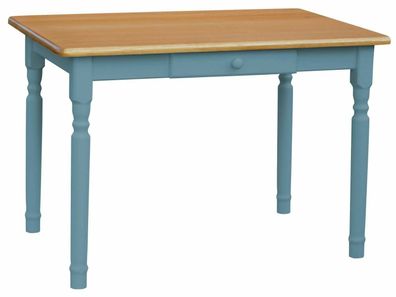 Blau Küchentisch Esstisch Speisetisch Tisch Kiefer Neu Farbe Alder Mit Schublade