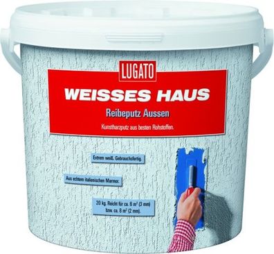 Lugato Weisses Haus 2 mm Reibeputz für Aussen 20 kg