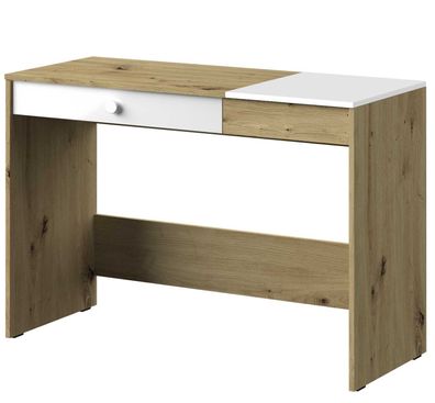 Nero NR 10P Glänzend Einfacher Schreibtisch, Arbeitstisch mit Schublade, Jugendzimmer