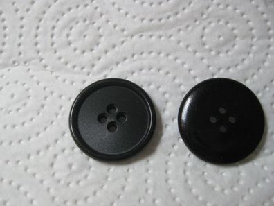 1 Kunststoffknöpfe Knopf schwarz 26x4mm 4Loch Nr. 3107
