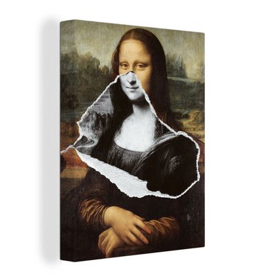 Leinwand Bilder - 90x120 cm - Mona Lisa - Da Vinci - Kunst