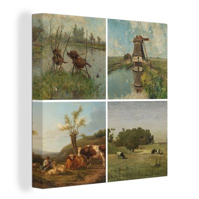 Leinwandbilder - 50x50 cm - Collage - Niederländisch - Tiere