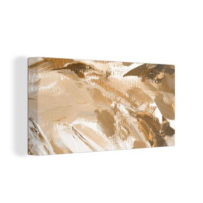 Leinwand Bilder - 160x80 cm - Malerei - Gold - Braun