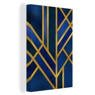 Leinwandbilder - 20x30 cm - Gold - Luxus - Blau
