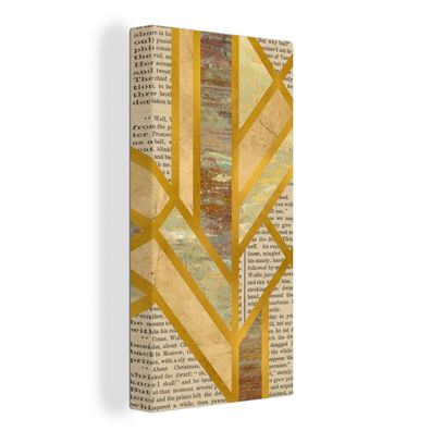 Leinwandbilder - 40x80 cm - Gold - Marmor - Vintage