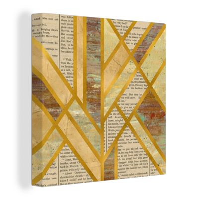 Leinwandbilder - 90x90 cm - Vintage - Marmor - Gold