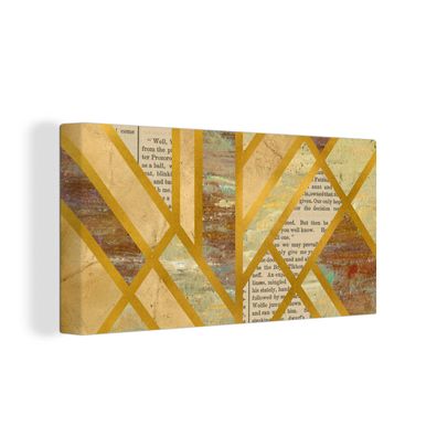 Leinwandbilder - 80x40 cm - Gold - Marmor - Vintage