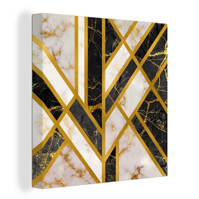 Leinwandbilder - 20x20 cm - Marmor - Gold - Luxus