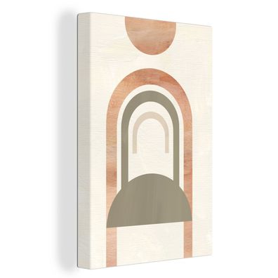 Leinwandbilder - 40x60 cm - Bogen - Abstrakt - Rosa