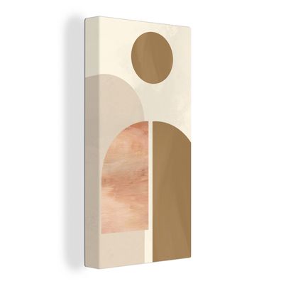 Leinwandbilder - 40x80 cm - Rosa - Braun - Design