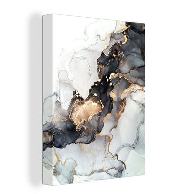 Leinwand Bilder - 90x120 cm - Marmor - Abstrakt - Luxus